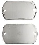ROLLED EDGE DULL DOG TAG WITH TWO .125" HOLES